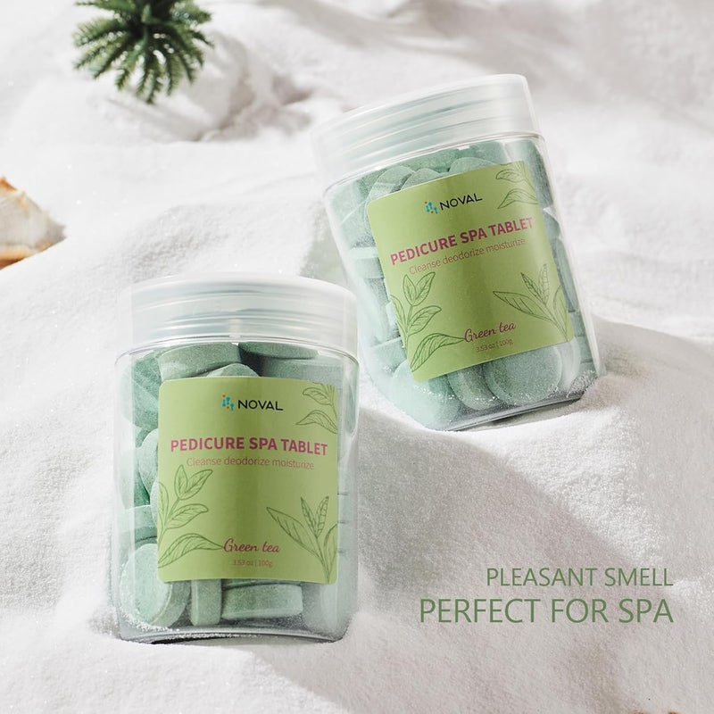 NOVAL Pedicure Spa Tablet - Fast Dissolving, Gentle & Portable Foot Soak for Softening Calluses & Hydrating Skin, Green Tea Scent - Image 5